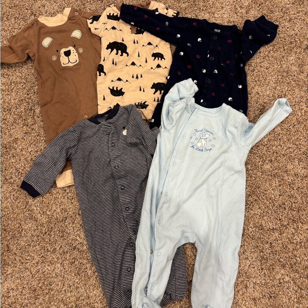 Carter's 6 month Button Pajamas bundle